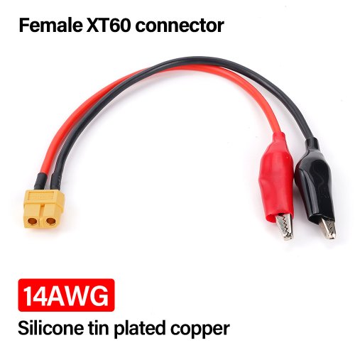 Afbeelding van XT60 Connector Kabel met Alligator Clips – Ideaal voor SkyRC Oplader & Motor Test