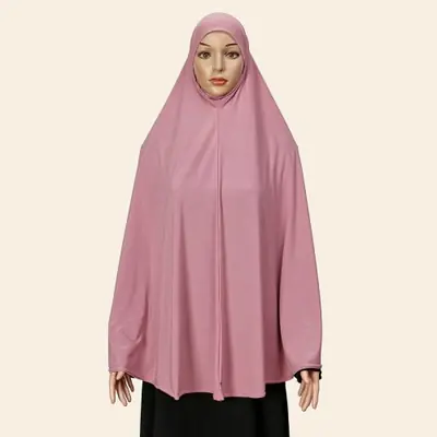 Image de Abaya élégante & confortable - Hijab intégré en coton bio