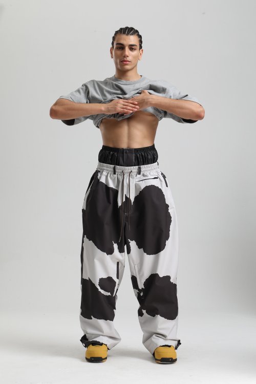 Imagen de Gsou Snow 2025 Pantalones de esquí tipo cargo unisex, holgados, impermeables, a prueba de viento, para snowboard, para hombres y mujeres, equipo de nieve de invierno