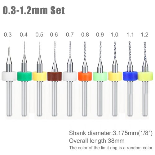 10-tlg. Set 0,3-1,2 mm