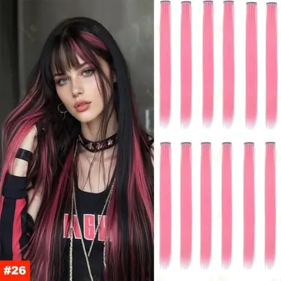 Image de Extensions de Cheveux Arc-en-Ciel à Clips - 22 Pouces