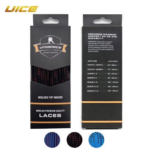 Afbeelding van UICE 84 130-inch IJshockey Skate Veters - Dubbele Laag Gevlochten Versterkte Waxed Tip voor Hockey Schoenen
