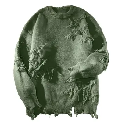 Image de Pull Déchiré Vintage Homme - Style Hip Hop Chaud