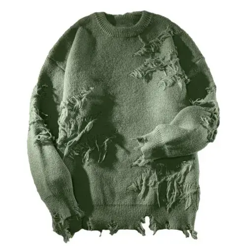 Image de Pull Déchiré Vintage Homme - Style Hip Hop Chaud