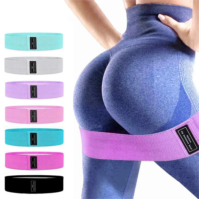 Bild von Elastische Trainingsbänder für Hüfte, Gesäß und Oberschenkel – Booty Bands mit Stoffwiderstand für Squat Circle, Stretching, Yoga und Fitness im Gym