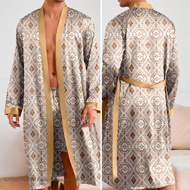 Bild von Männer Pyjama Set – Elegante Seide für Frühling & Sommer