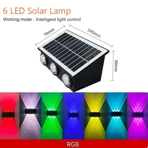 Image de Lampe Murale Solaire LED Étanche - Éclairage Extérieur Jardin & Rue