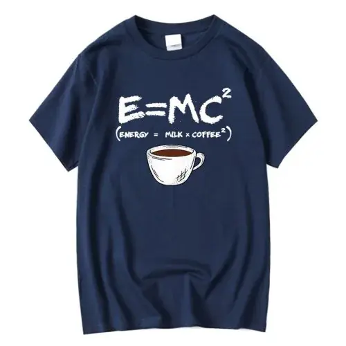 Image de T-Shirt Homme Drôle Énergie Lait Café - 100% Coton