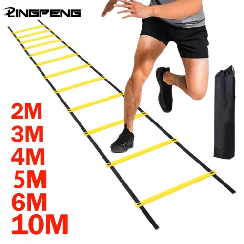 Imagen de Escalera de Agilidad Deportiva con Correa de Nailon Ajustable para Fútbol, Entrenamiento de Velocidad, Coordinación y Calentamiento