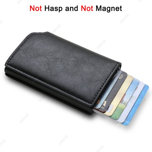 Imagen de Titular de la tarjeta de crédito Rfid antirrobo, billetera minimalista inteligente para hombres y mu...