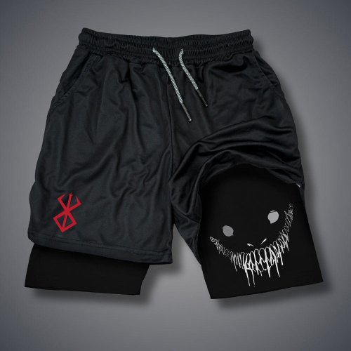 Imagen de Pantalones cortos deportivos 2 en 1 para hombre, Shorts de secado rápido para correr, entrenamiento de gimnasio y Fitness, doble cubierta, Verano