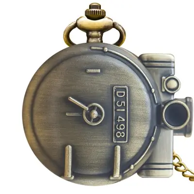 Image de Montre de Poche Steampunk Vintage en Bronze avec Quartz et Pendentif Train
