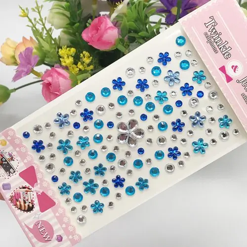 Image de Autocollants Strass Visage - Maquillage Brillant Temporaire