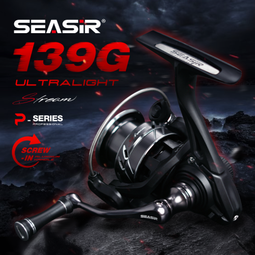 Image of Seasir Stream Ultralight Spinning Reel with Carbon Washers, 139g Lightweight Design, 6kg Max Drag, 5+1 Ball Bearings, 5.4:1 Gear Ratio for Precision Fishing