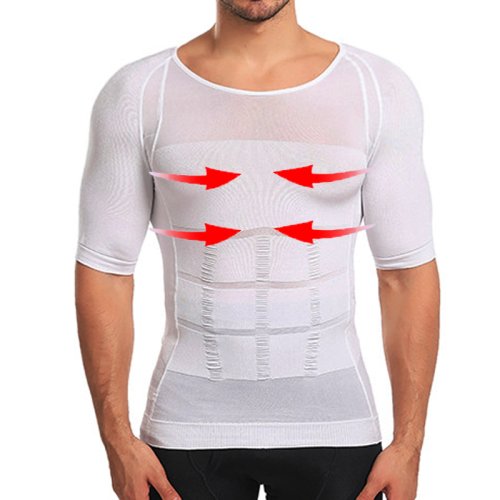 Imagen de Moldeador Corporal para Hombre con Diseño Elástico y Ajuste Perfecto – Camisa de Manga Corta y Sin Mangas para Entrenamiento y Cuidado del Abdomen