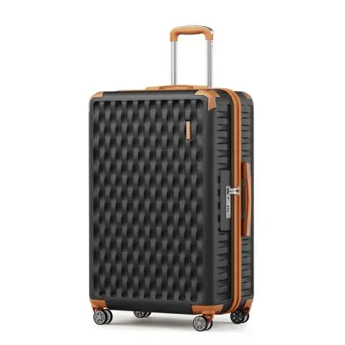 Image de Valise Rigide ABS à Roulettes - Bagage Léger avec Serrure TSA