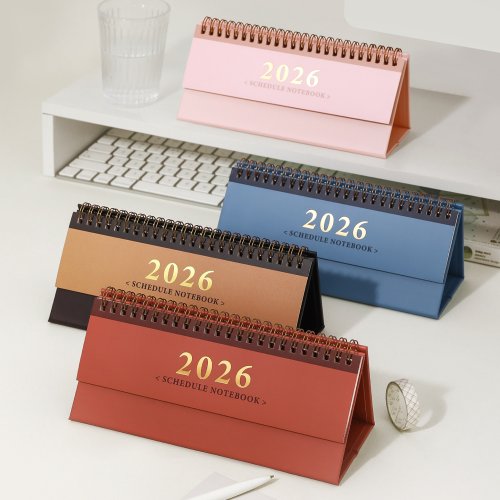 Immagine di Calendario da Parete 2025-2026 Kawaii, Versione Semplice Orizzontale con Design Carino per Ufficio e Scrivania – Piccolo Calendario da Tavolo con Funzione Planner e Decorazione Desktop