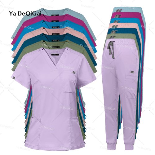 Afbeelding van Paarse Scrubs Set - Comfortabele Medische Uniformen