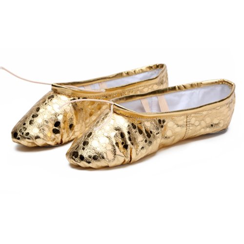 Imagen de Zapatos de Baile Suaves para Niños - Dorados y Plateados