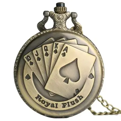 Image de Montre de Poche Vintage Poker - Cadeau Original