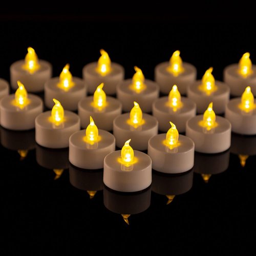 Image of LED Candles 48/24/12 Pack Battery Operated Candles Batteries Lights Candles to Create Warm Ambiance Naturally Flickering Bright