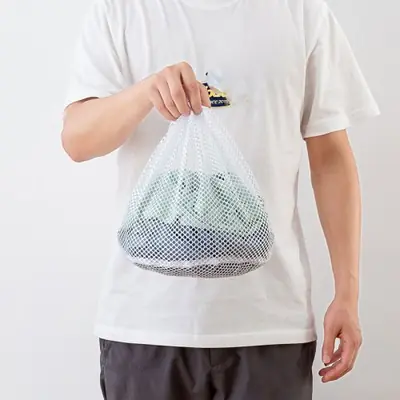 Image de Sac à Linge Organisateur Grande Taille - Filet Maille pour Vêtements Sales