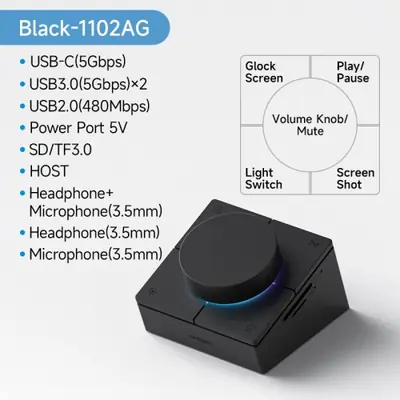 Image de Hub USB-C avec Boutons de Raccourci pour MacBook