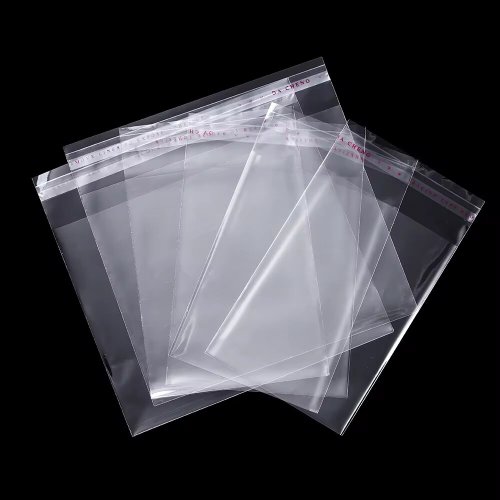 Image of 100-Pack Transparent Self-Adhesive Seal Bags for Jewelry, Gifts, and Small Items – Clear OPP Plastic Cellophane Pouches for Packaging and Display