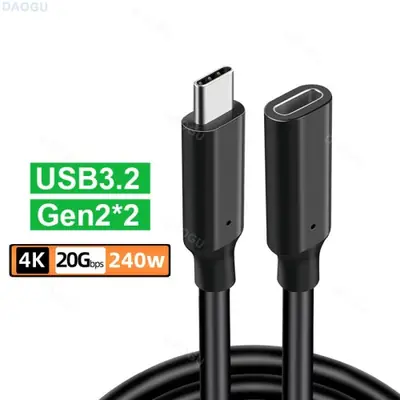 Image de Câble USB-C 20Gbps 4K 60Hz - Charge & Données 240W