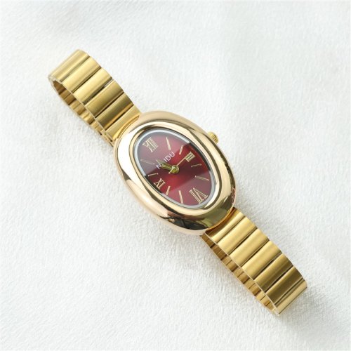 Immagine di 2025 Nuovi bellissimi orologi ovali da donna per donna Ragazza Orologi da polso minimalisti al quarz...