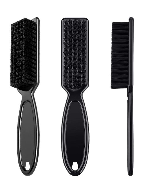 Set Completo di Spazzole per Barba e Viso in Legno Naturale con Spazzola Rotonda per Collo e Capelli - Ideale per Barbiere e Uomini che Cercano una Rasatura Perfetta