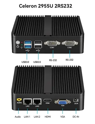 Image de Mini PC Industriel Silencieux avec Celeron J6412 & Core i3