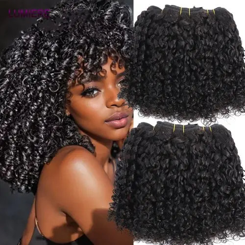 Image de Extensions Cheveux Bouclés Pixie - Vierges Brutes 15A