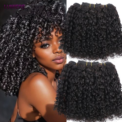 Immagine di Estensioni Capelli Ricci Pixie - Qualità Vergine 100% Umano