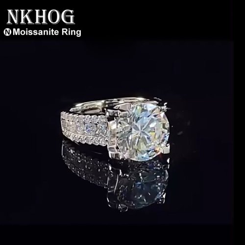 Afbeelding van Echte 2 Karaat Moissanite Trouwring - 925 Zilveren Band voor Mannen en Vrouwen