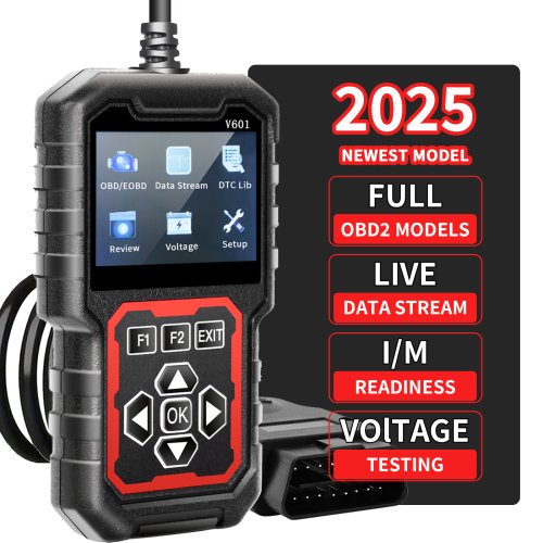Imagen de Escáner OBD2 Profesional para Automóviles: Lector de Códigos de Falla, Herramienta de Diagnóstico con Protocolo OBD II desde 1996, Lectura y Eliminación de Códigos, Prueba de Batería, Alimentación por USB sin Necesidad de Batería