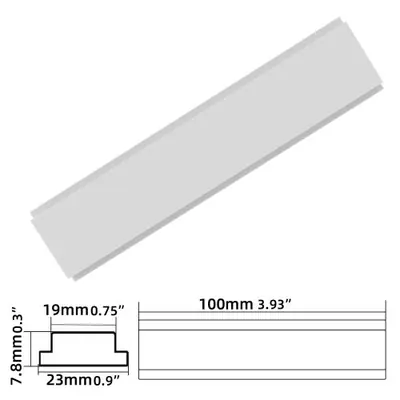 Image de Curseur de Barre d'Onglet 100mm - Précision en Aluminium