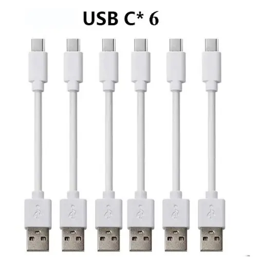 Image de Câble de Charge USB-C & Micro-USB 25cm - Pack de 6