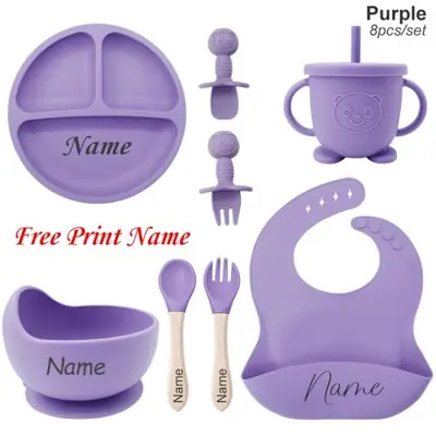 Image de Vaisselle Bébé Personnalisée - Ensemble Alimentation Silicone