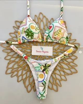Image de Bikini 2 Pièces Imprimé Sexy - Dos Nu & Lacets