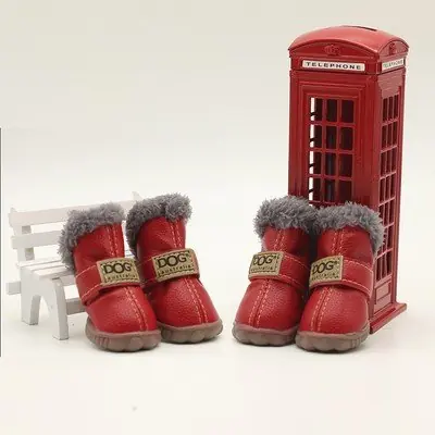 Image de Bottes d'hiver chaudes pour chiens - Imperméables & Antidérapantes