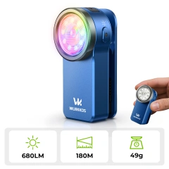 Imagen de Wurkkos HD03 680LM Mini Clip de luz USB C linterna de bolsillo recargable foco/reflector portátil EDC RGB antorcha con imán