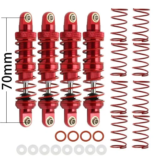 4PCS Red 70mm