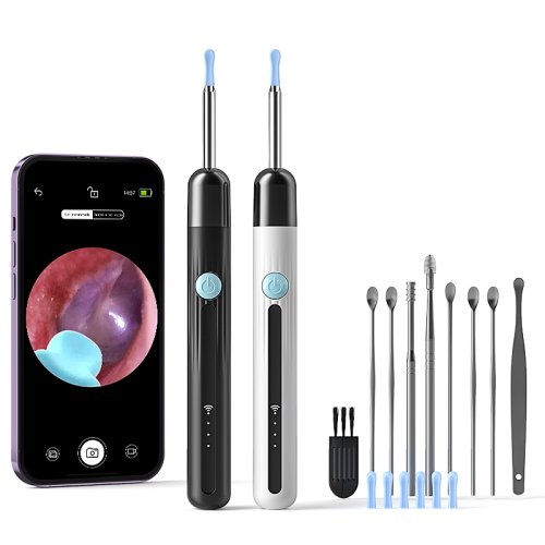 Afbeelding van Natuurlijke Oorverzorging met 4-in-1 2mm WiFi Otoscoop Camera 1080p - Oorlepel Set voor iPhone en Android met Oorsmeer Verwijderingshulpmiddel