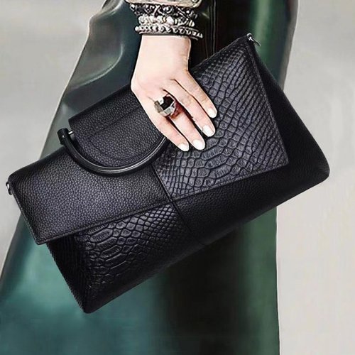 Zdjęcie Elegancka Torebka Kopertówka Damska z Wysokiej Jakości Skóry – Modna Torba Listonoszka na Ramię Typu Crossbody, Idealna na Imprezy i Codzienne Użycie
