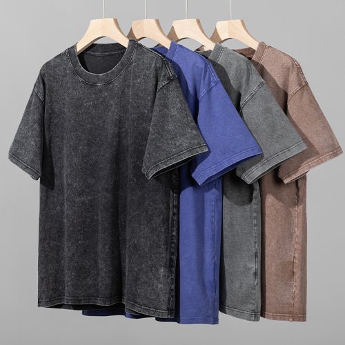 Imagen de Camisetas Vintage Lavadas para Hombre y Mujer – Estilo Retro Punk, Hip Hop y Callejero, Camisetas Informales de Algodón de Manga Corta para Parejas