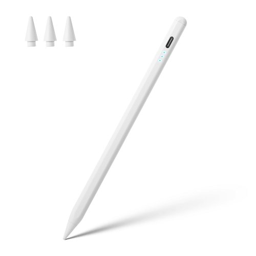Immagine di Penna Stilo Compatibile con Apple Pencil 1 e 2 per iPad 10ª, 9ª, 8ª, 7ª, 6ª Generazione, iPad Air 5ª, 4ª, 3ª, iPad Pro 12,9, 11, 9,7 Pollici, iPad Mini 6 e 5 – Tecnologia di Rifiuto della Palma