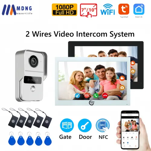 Image de Interphone Vidéo WiFi 7-10 Pouces - Sonnette Intelligente Tuya