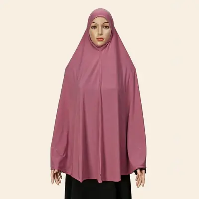 Image de Abaya élégante & confortable - Hijab intégré en coton bio