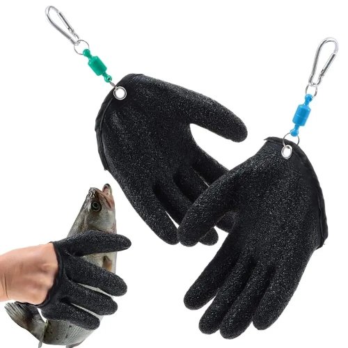 Image of Professional Fishing Gloves with Latex Coating – Anti-Skid, Puncture-Resistant, and Cut-Proof for Left or Right Hand Use